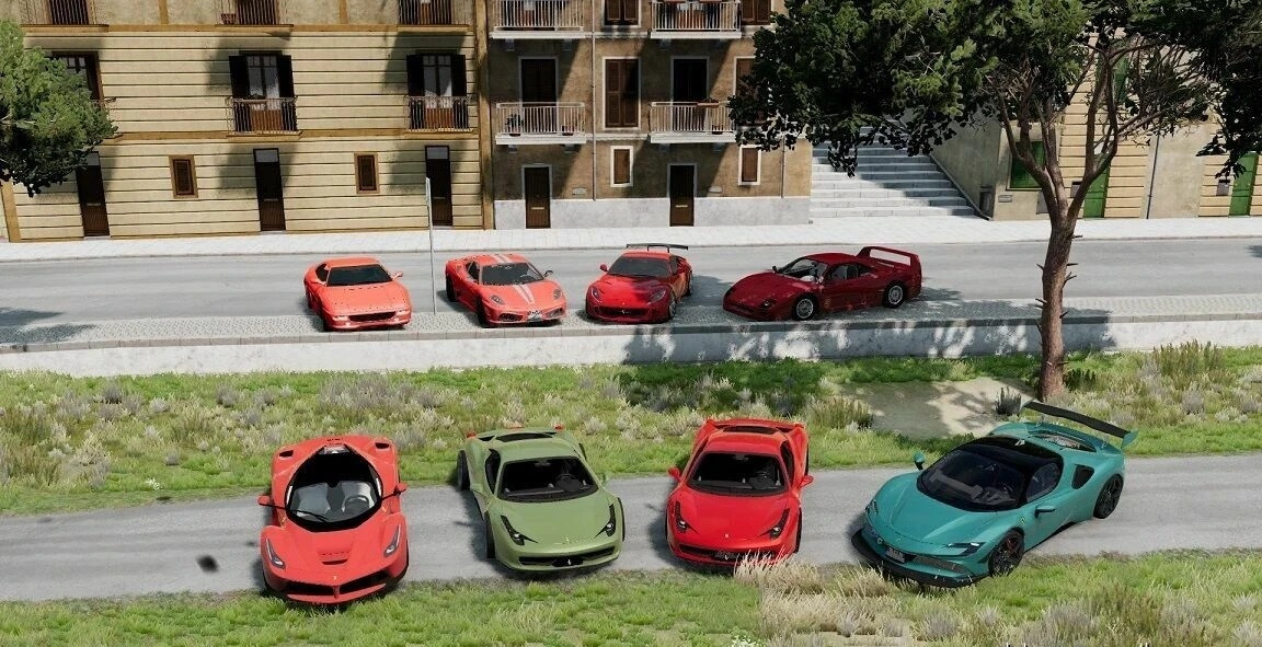 Italian Luxury Sports High-Quality Cars BeamNG