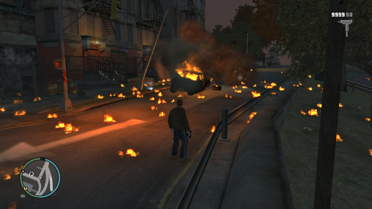 Every Explosion (exept grenade) is huge Flame