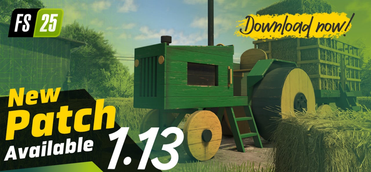 Patch 1.13 for Farming Simulator 25: improvements, fixes, and new features