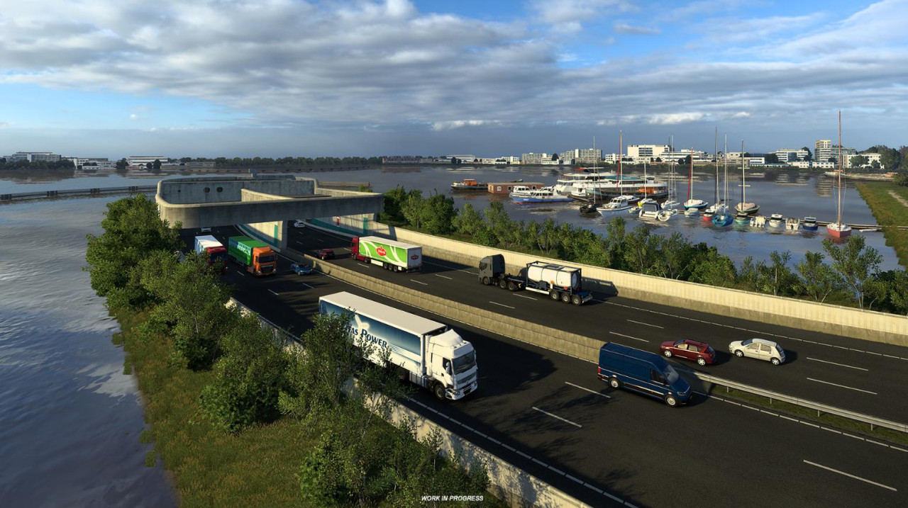 The developers of ETS2 have presented the water side of Benelux