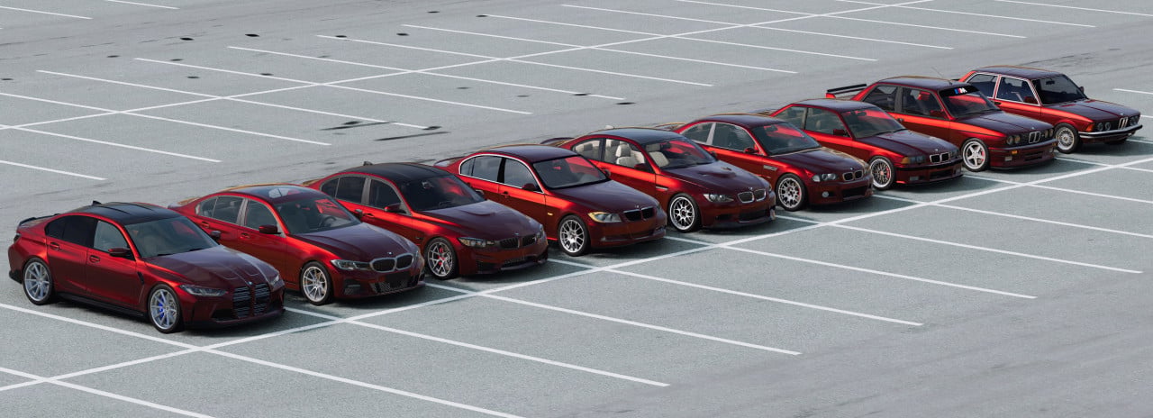 BMW M3 3-Series (E21,E30,E36,E46,E60,E92,G20,G80)
