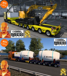 DOLL-SIEMENS SPECIAL TANSPORT TRAILER v3.0 ATS 1.57.x v3.0 thumbnail 4