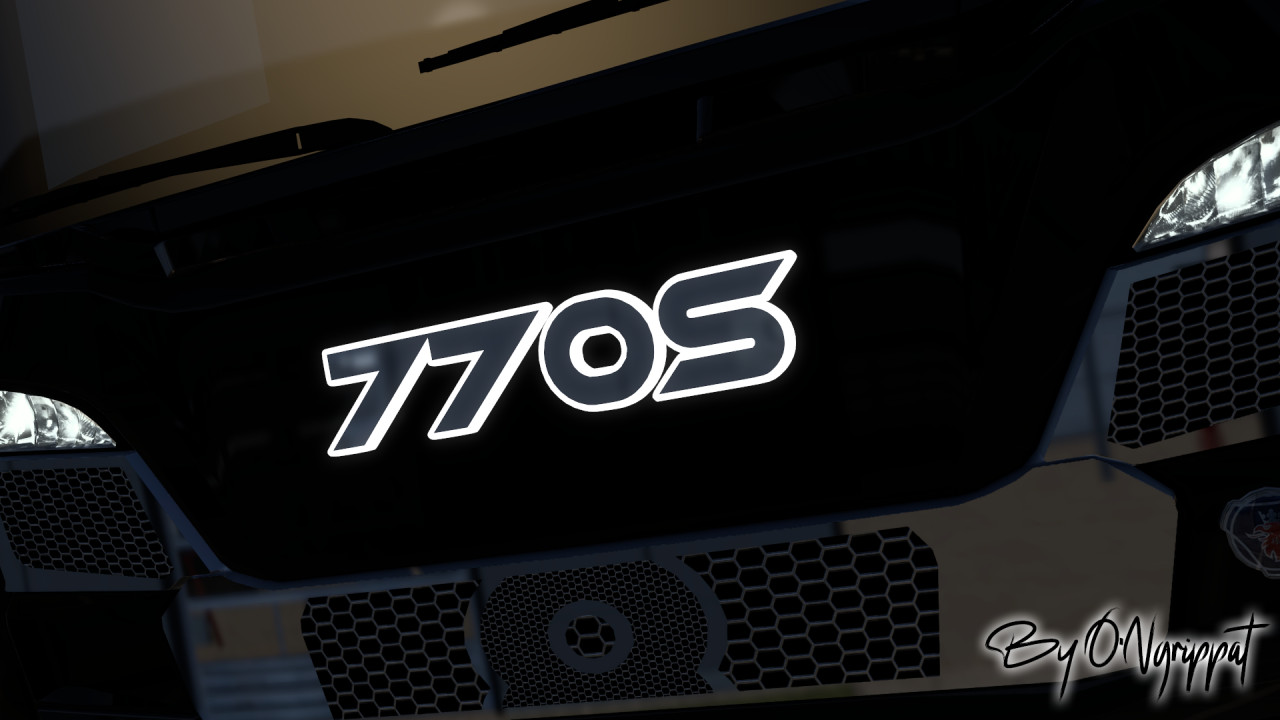 Scania 770S LED White Chrome Logo