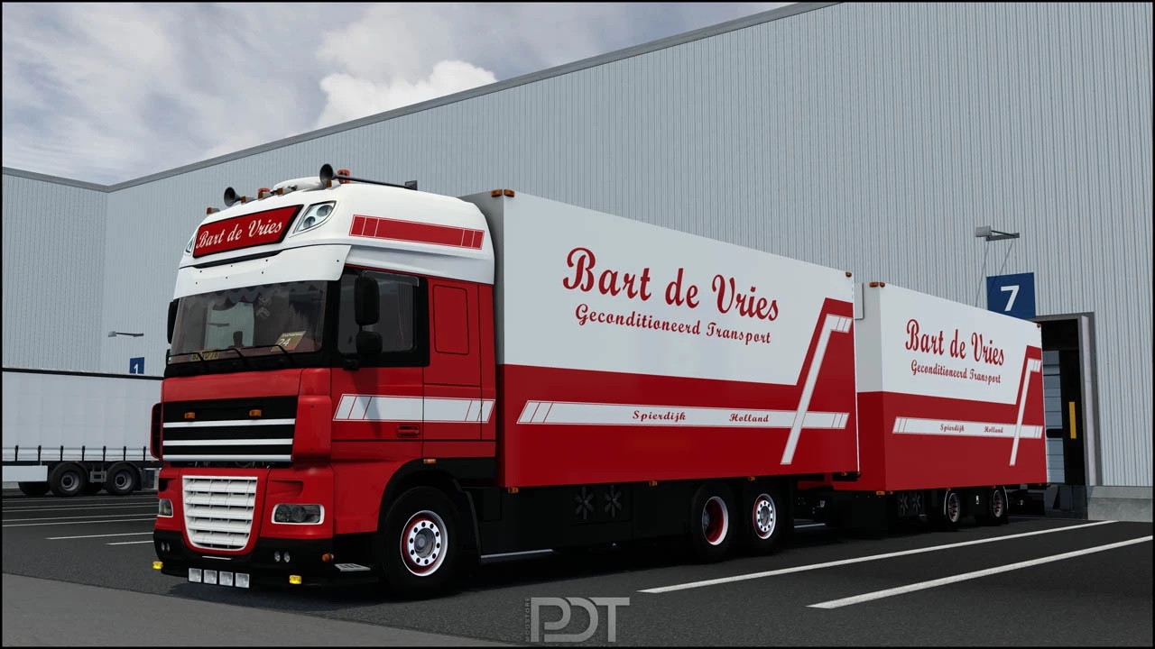 DAF XF 105 "Bart De Vries" + Trailer