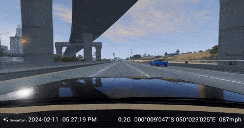 Dashcam Overlay UI