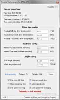 Simple Tachograph for ETS2/ATS v1.8.2 thumbnail 3