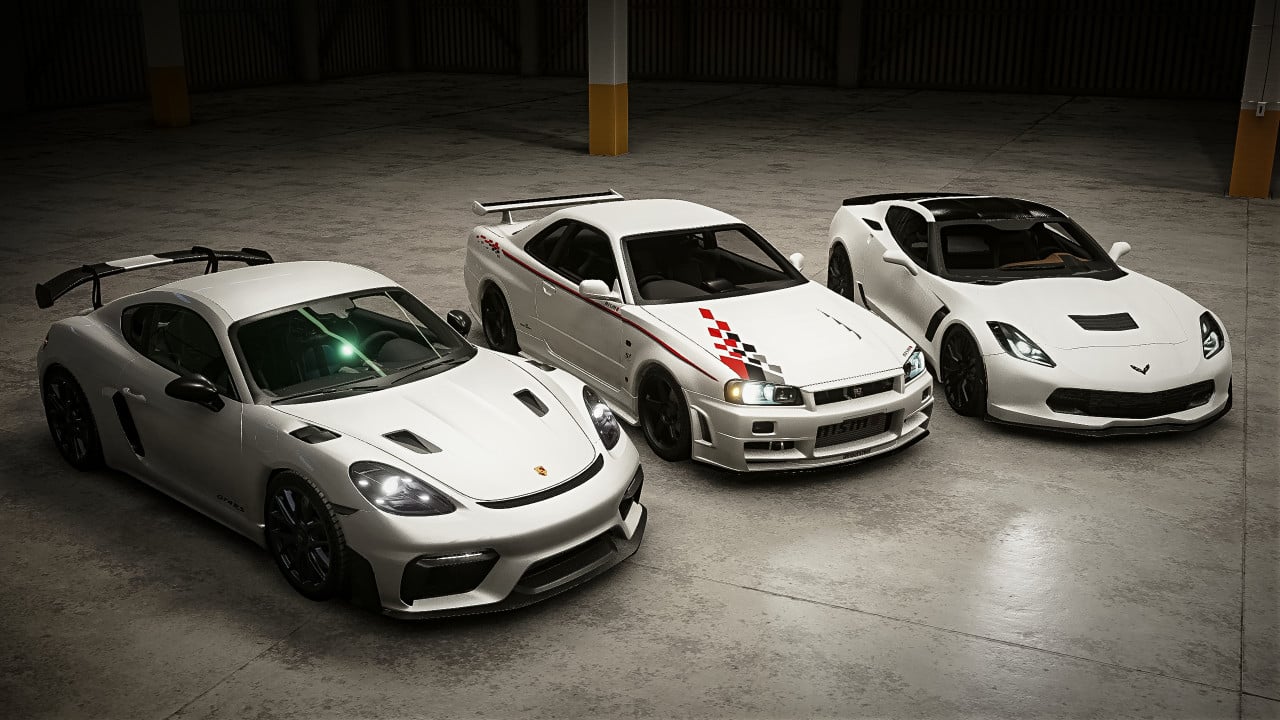 Porsche Cayman 718 / Chevrolet Corvette C7 / Nissan Skyline R34 GT-R