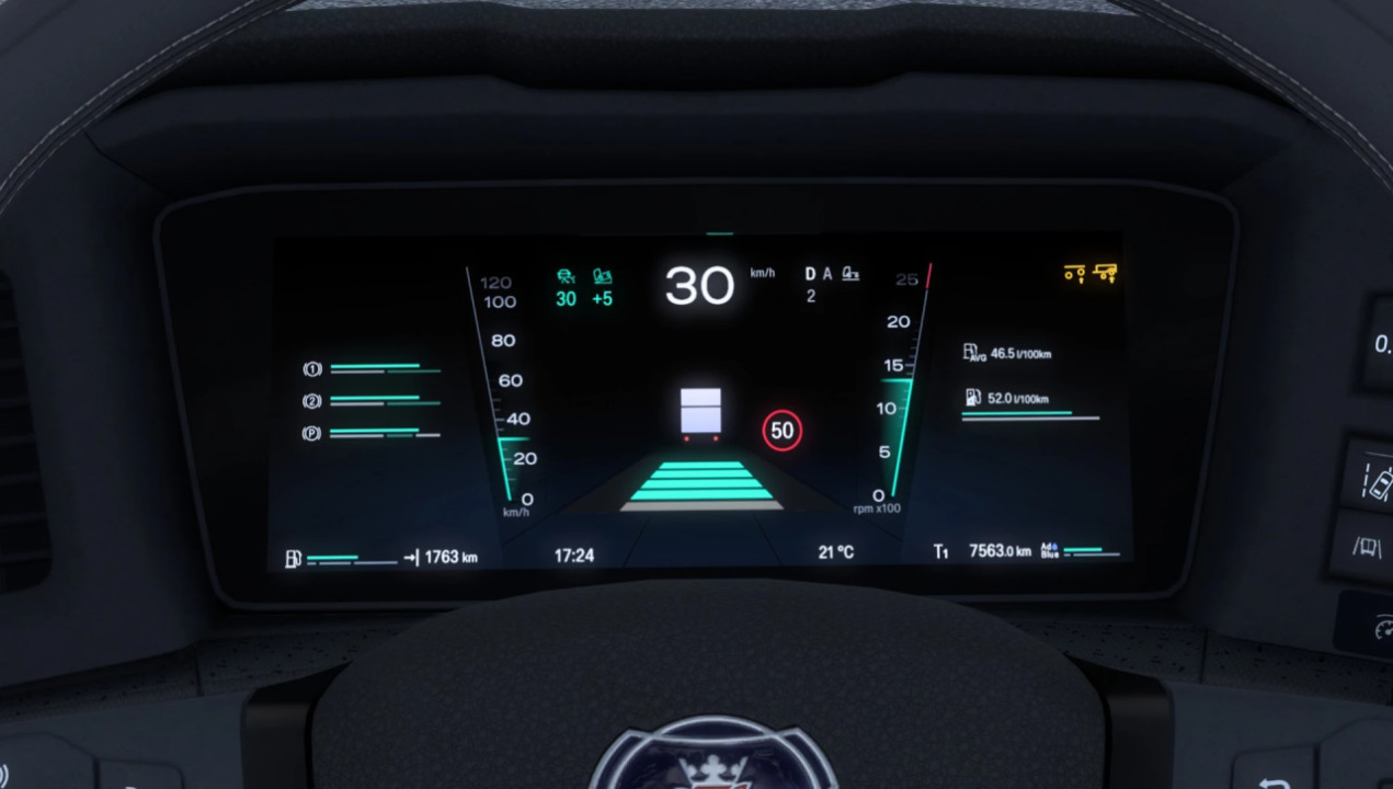 Realistic Scania SmartDash