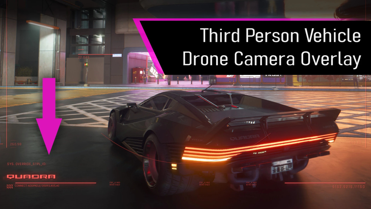 Third Person Vehicle Drone Camera Overlay