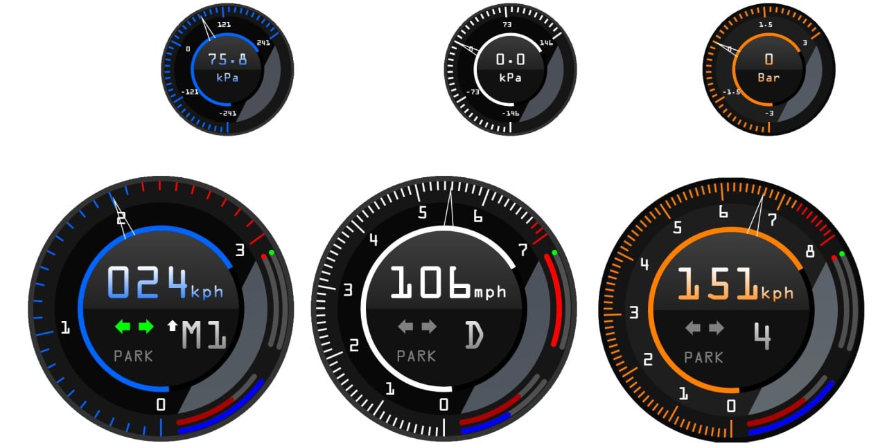 Custom Tachometers and Boost Gauges