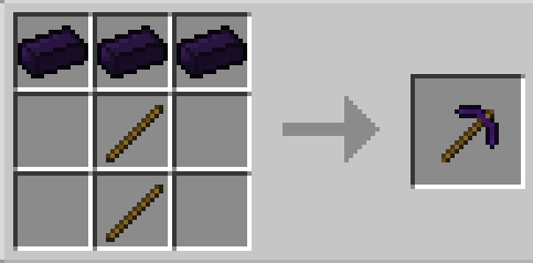 Tools and armor of Obsidian