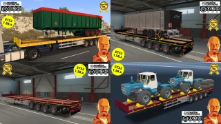 DOLL 4 AXIS FLATBED TRAILER & FARMING CARGO PACK v4.0 ETS2 1.58.x v4.0 thumbnail 2