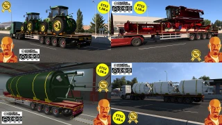 DOLL 4 AXIS FLATBED TRAILER & FARMING CARGO PACK v4.0 ETS2 1.58.x v4.0 thumbnail 3