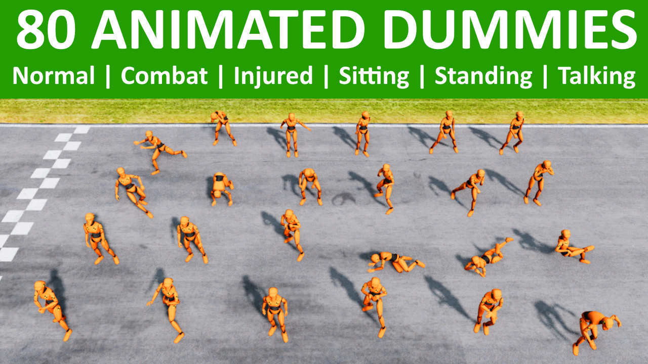 Animated Dummies MEGA Pack | 80 Dummies