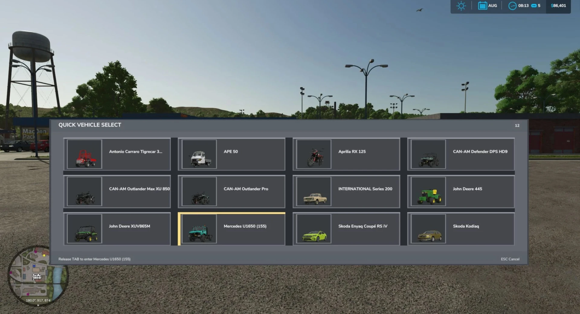 Quick Vehicle Select 1.2.0.3