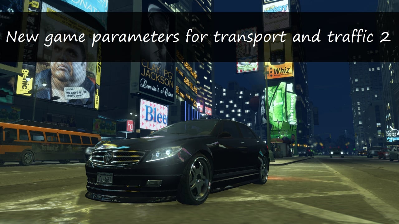New game parameters for transport and traffic