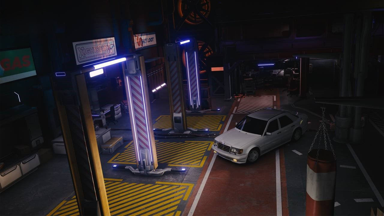 Cyberpunk Garage Scene