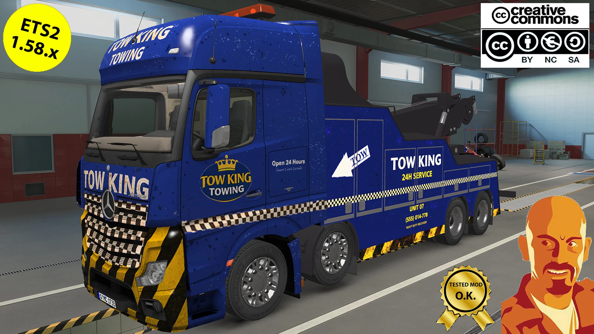 MERCEDES BENZ ACTROS MPIV CRANETRUCK v2.0 ETS2 1.58.x 2.0