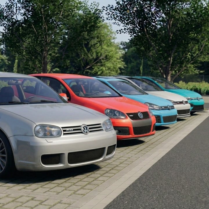 BeamNG Volkswagen Golf Pack MK1-MK8 1977-2026