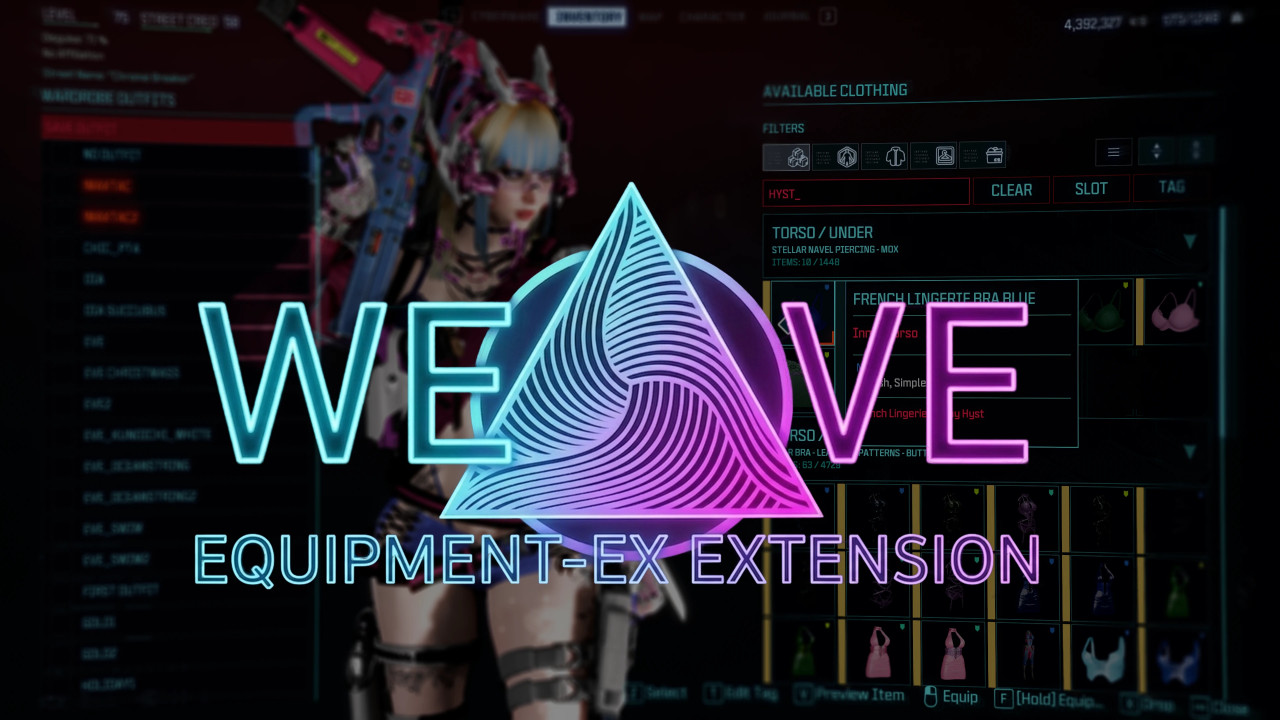 WEAVE - Equipment-EX Extension - Wardrobe Evaluation and Automated Visual Engine