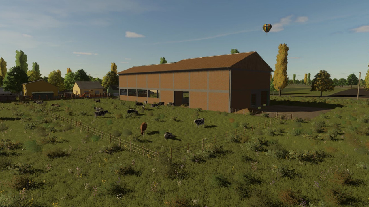 XXL Cow Barn With Bale Storage
