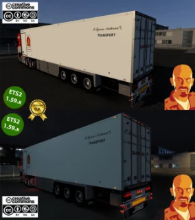 LAMBERET TRAILER P. BJARNE ANDERSEN v2.0 ETS2 1.58-1.59.x 2.0 thumbnail 3