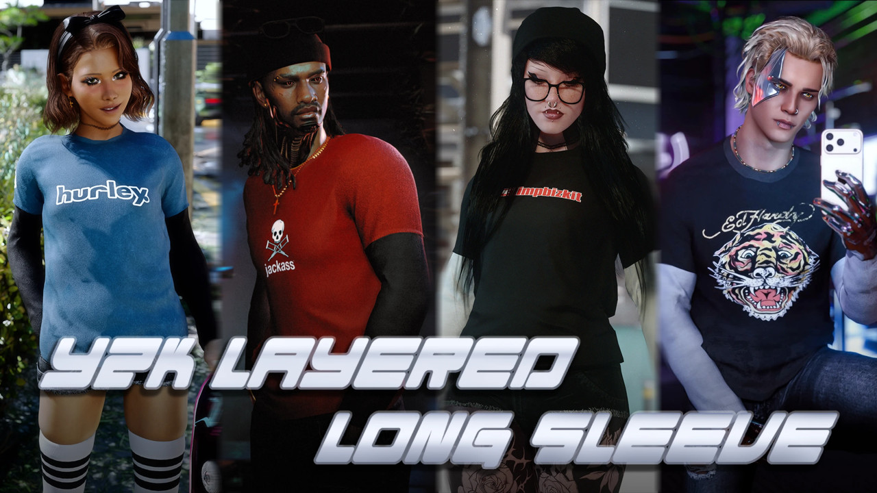 Y2K Layered Long Sleeve - Both V - ArchiveXL