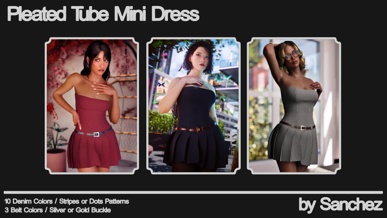 Pleated Tube Mini Dress - FemV