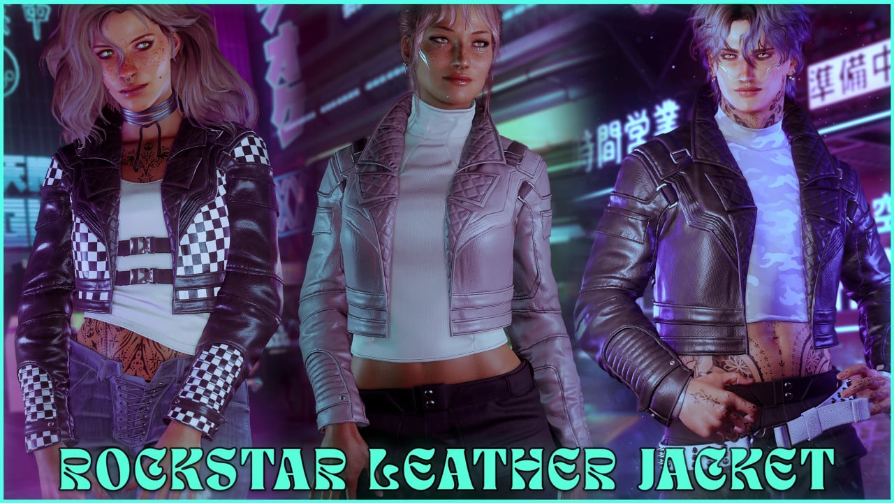 Rockstar Leather Jacket - MV and FV - AXL Clothing