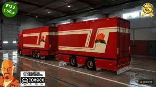SCANIA R620 FLEURS TANDEM + TRAILER ETS2 1.59.x 2.0 thumbnail 3