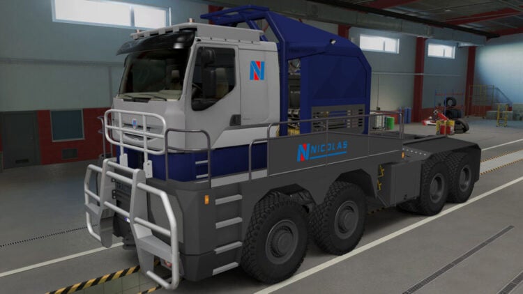 Nicolas Tractomas TR8X8 + Multi-axle Line Large Load Trailer