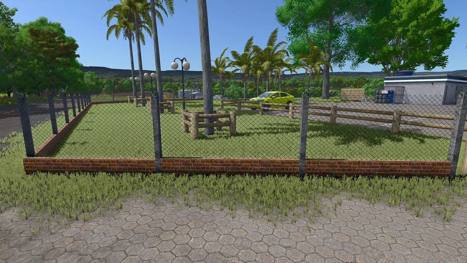 Brick Fence With Wire Mesh 1.0