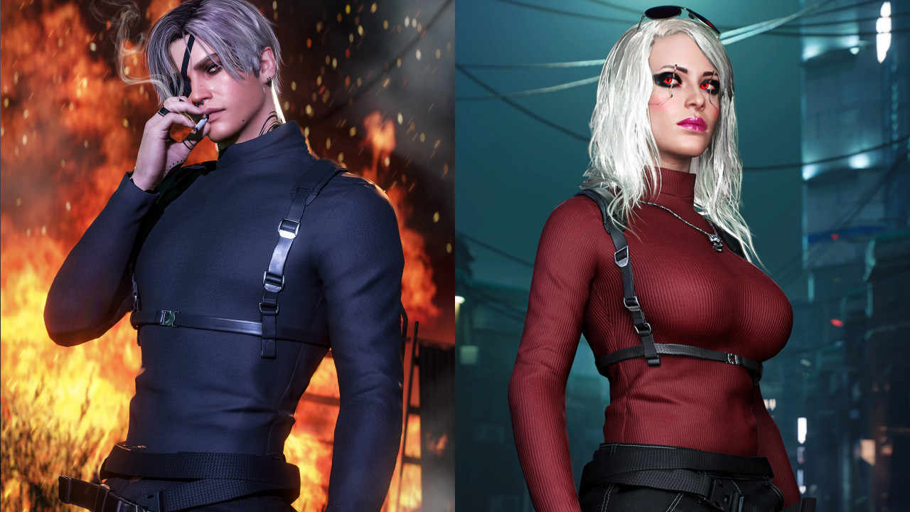 Turtleneck Sweater with Harness for Fem and Masc