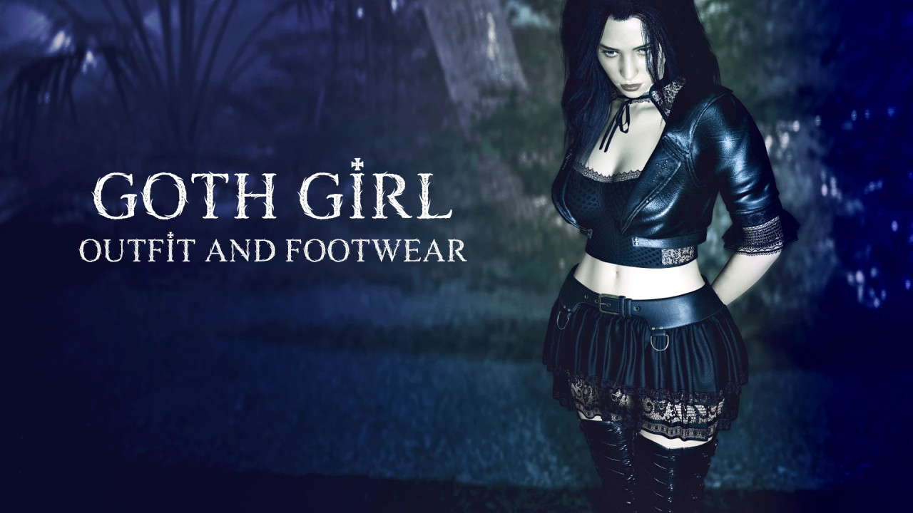 Goth Girl Outfit and Footwear