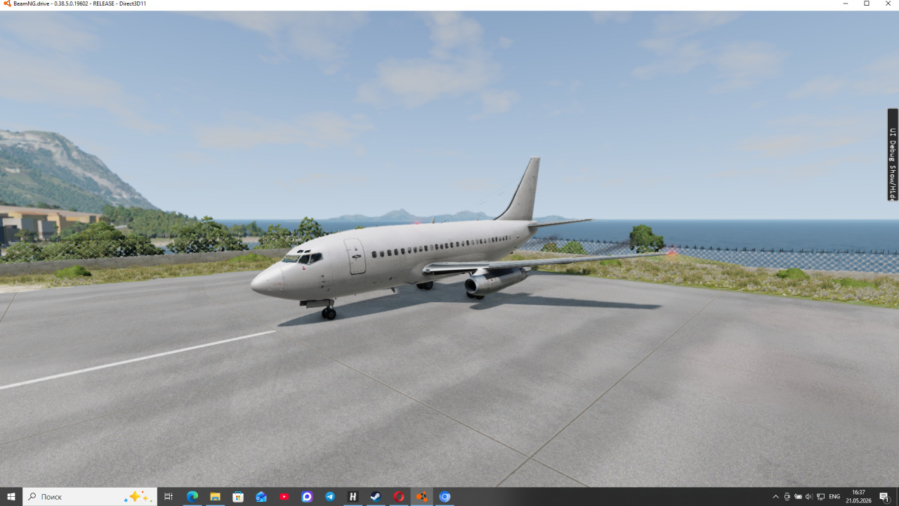 Boeing 737-100 mod beamNG.drive 0.38x