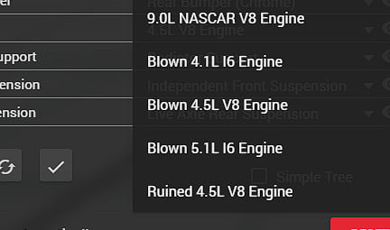 D-Series Configurations, Engines, Intakes, and Transmissions Pack