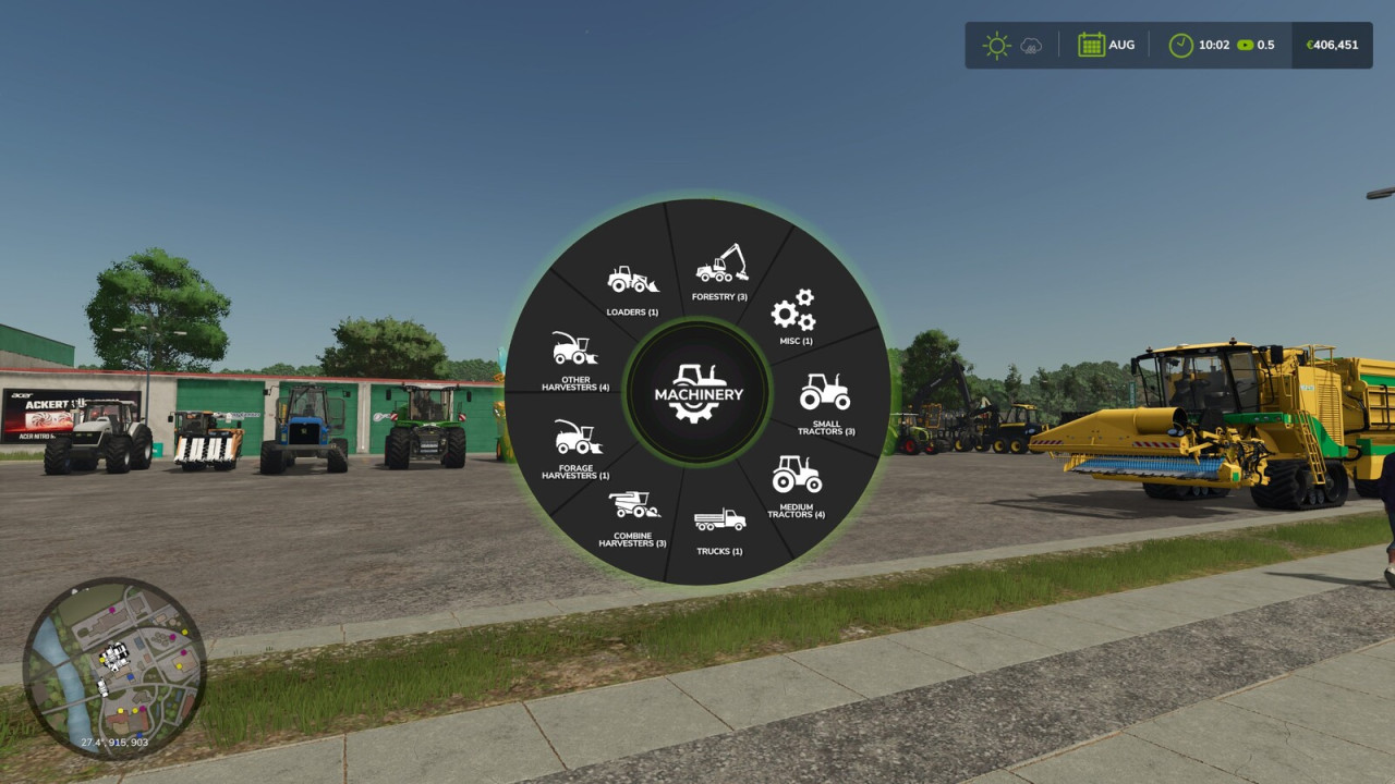 Machinery Pie Menu