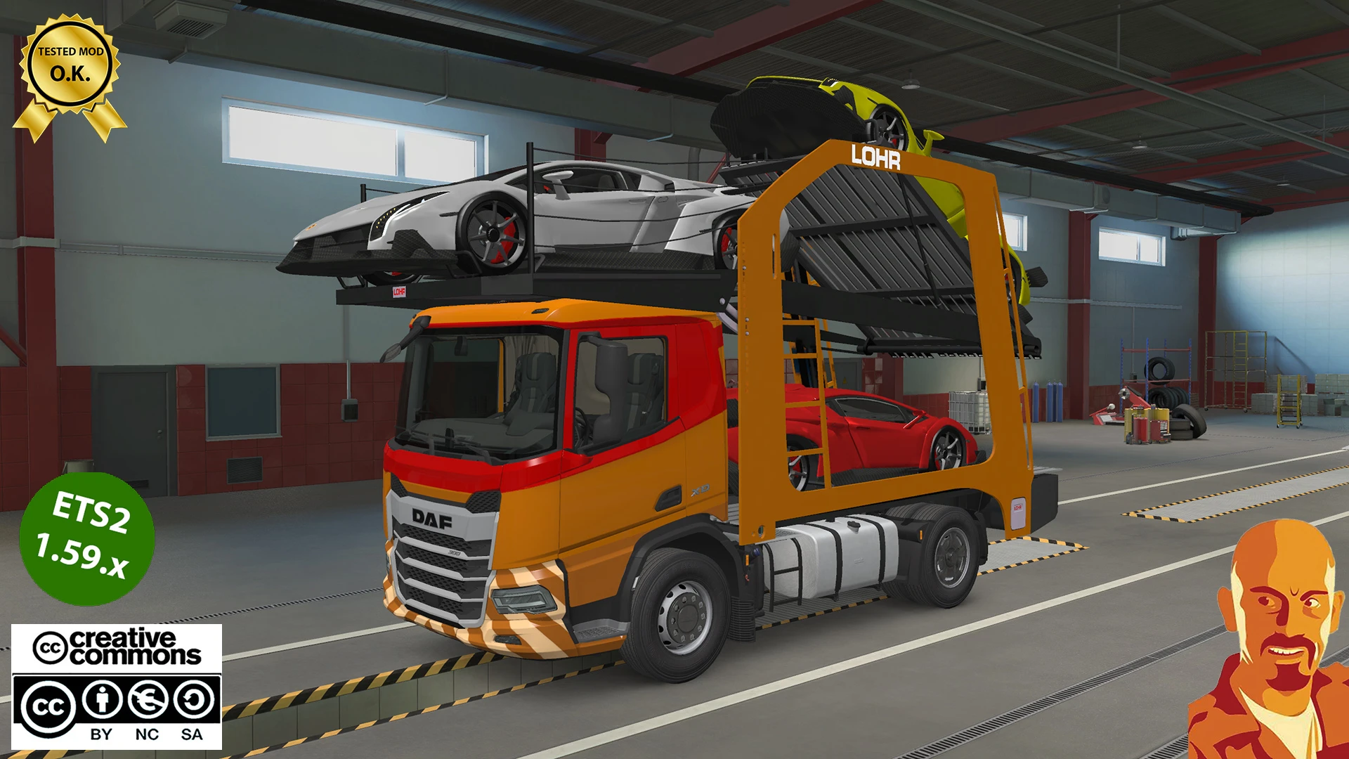 DAF XD CAR TRANSPORTER v2.0 ETS2 1.59.x 2.0