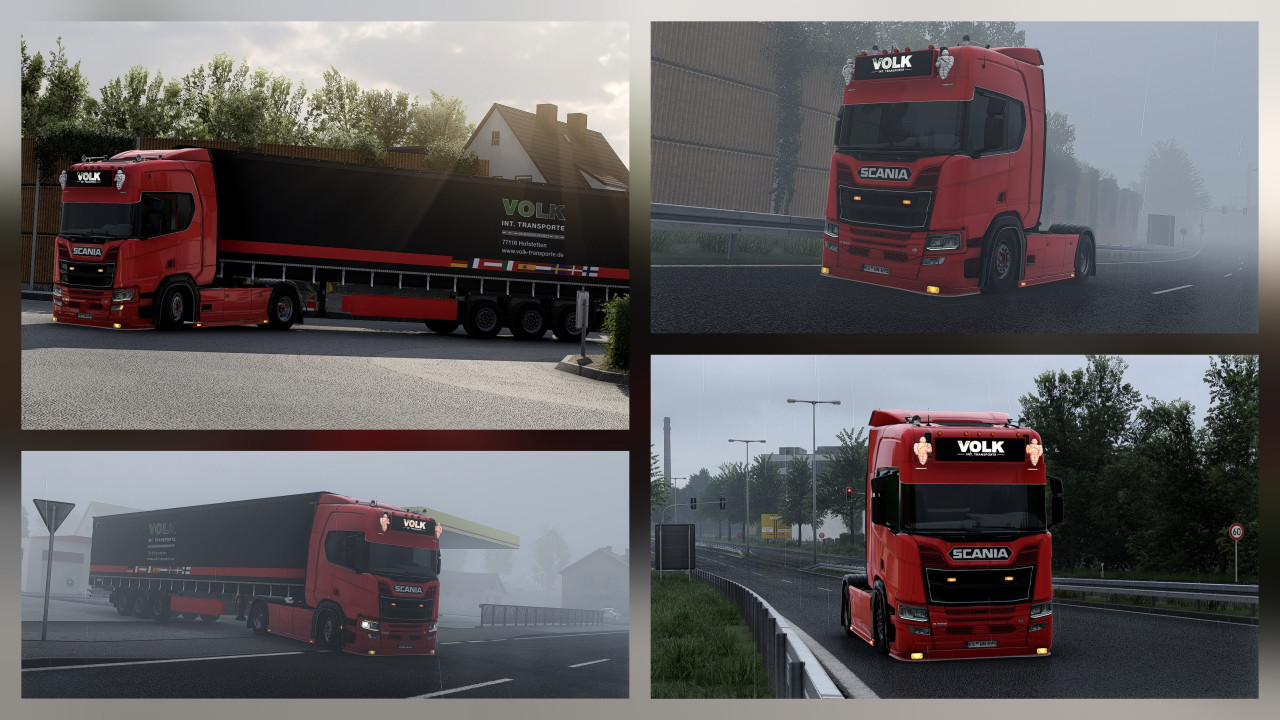 Volk Transporte Scania R 2016 & Trailer Skin Combo
