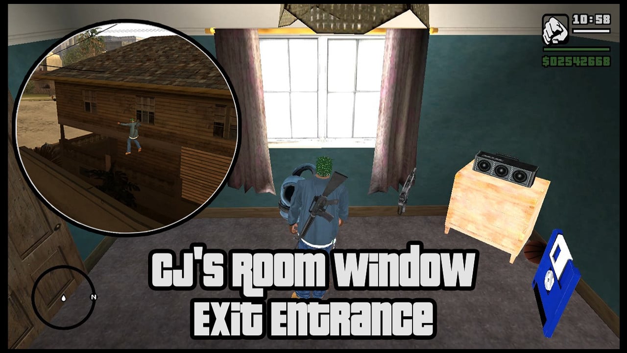 CJ's Room Window Exit Entrance
