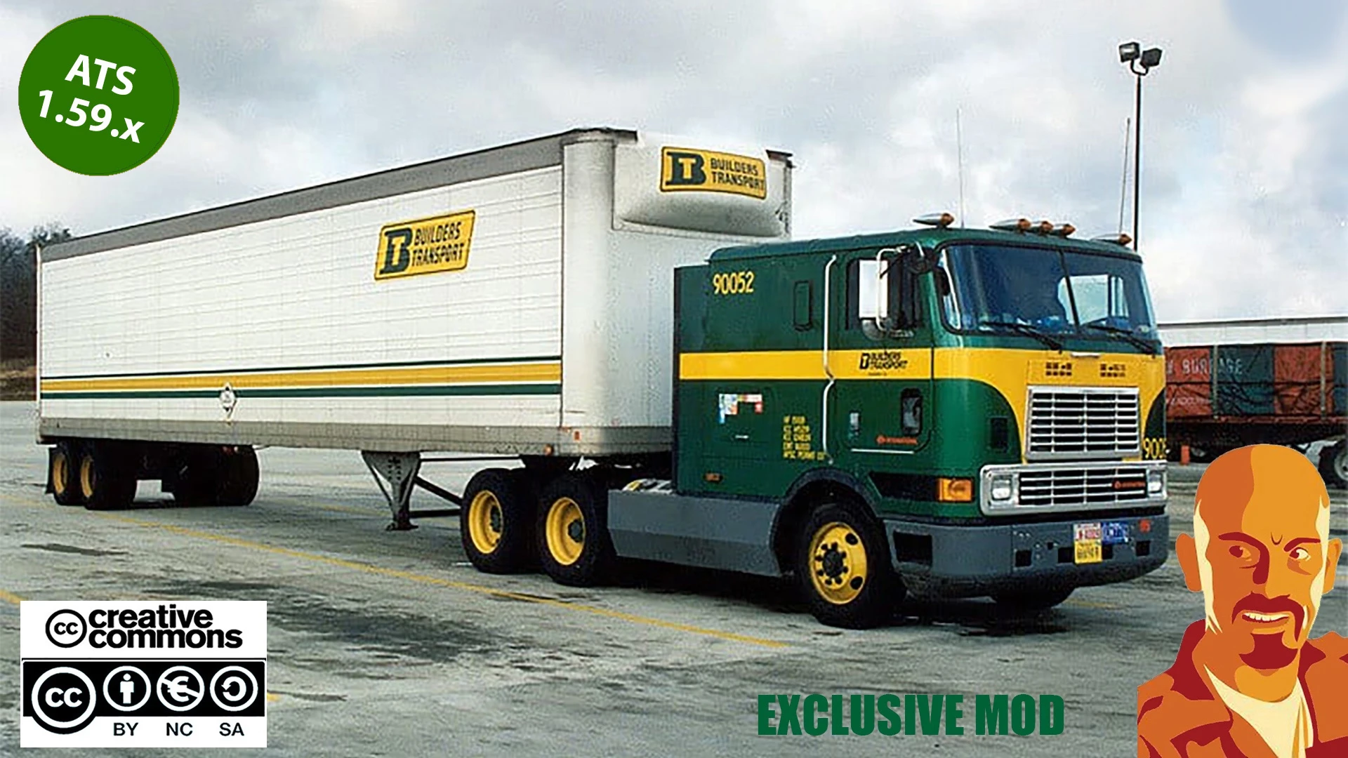 INTERNATIONAL 9800 BUILDERS TRANSPORT + TRAILERS ATS 1.59.x (EXCLUSIVE MOD) 2.0