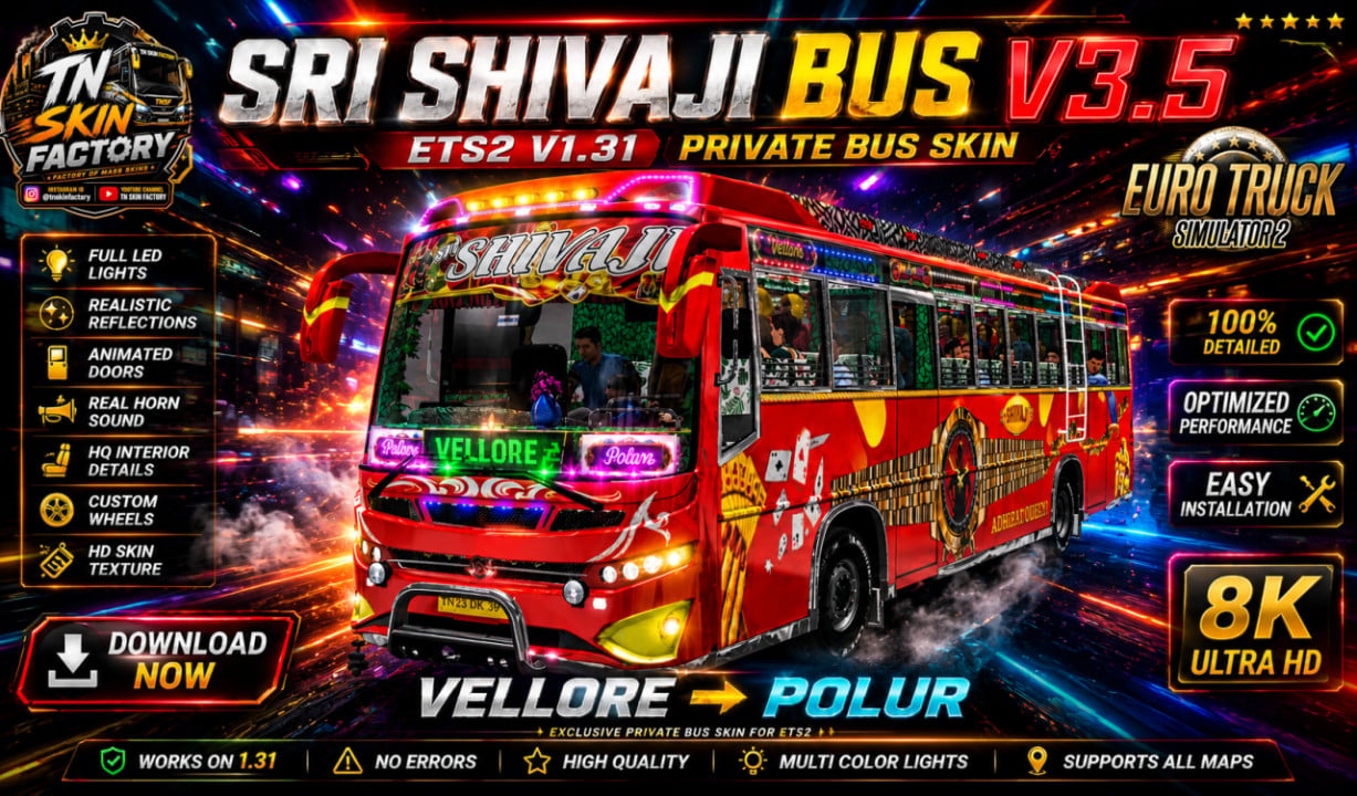 SRI SHIVAJI  BUS SKIN