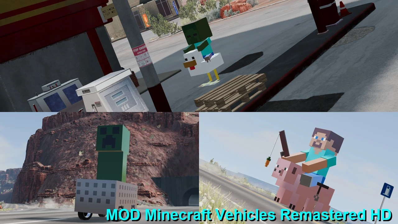 Hd Minecraft Car Mod MOD Minecraft Vehicles Remastered HD 1.1 - BeamNG.drive