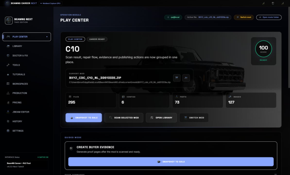 BeamNG Career Tool - Advanced Modding Automation (V1.8.2.9.2)