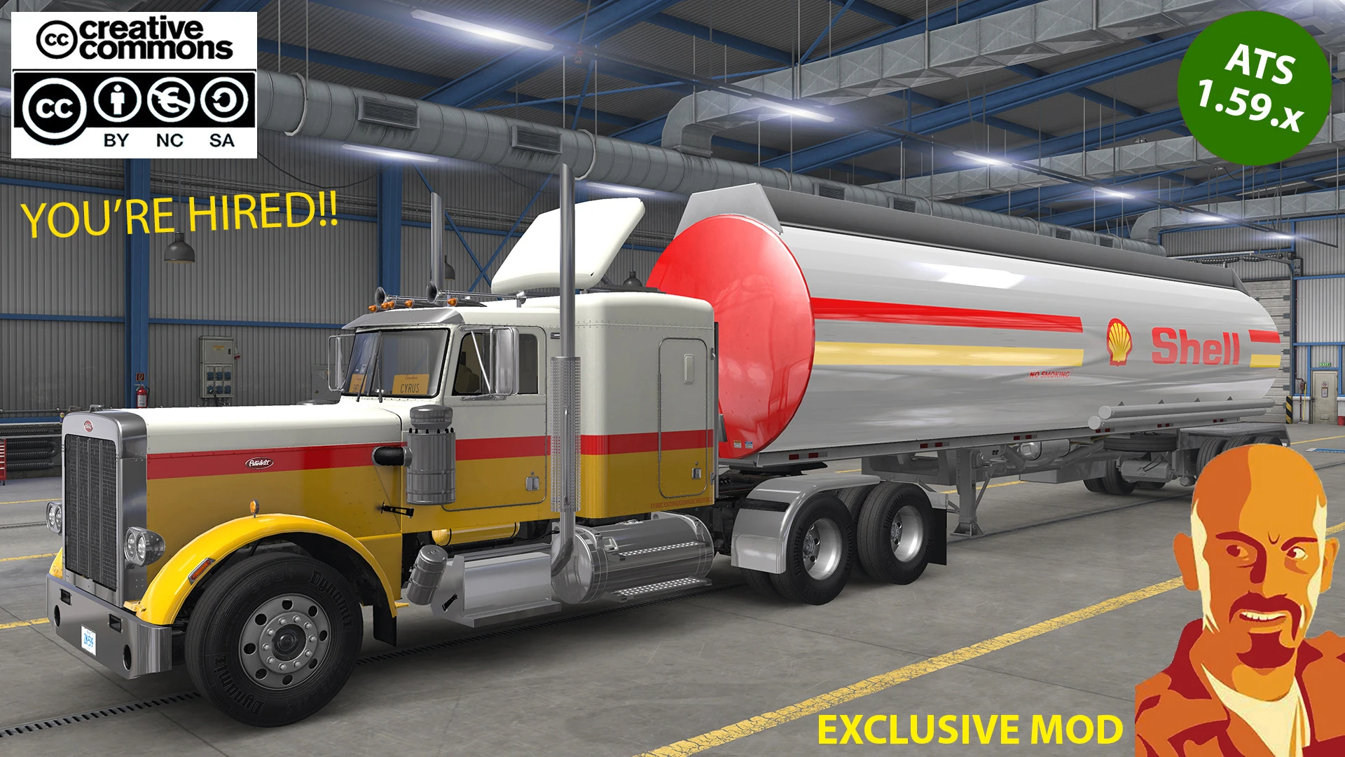 PETERBILT 359 SHELL + TRAILER ATS 1.59.x (EXCLUSIVE MOD) 2.0
