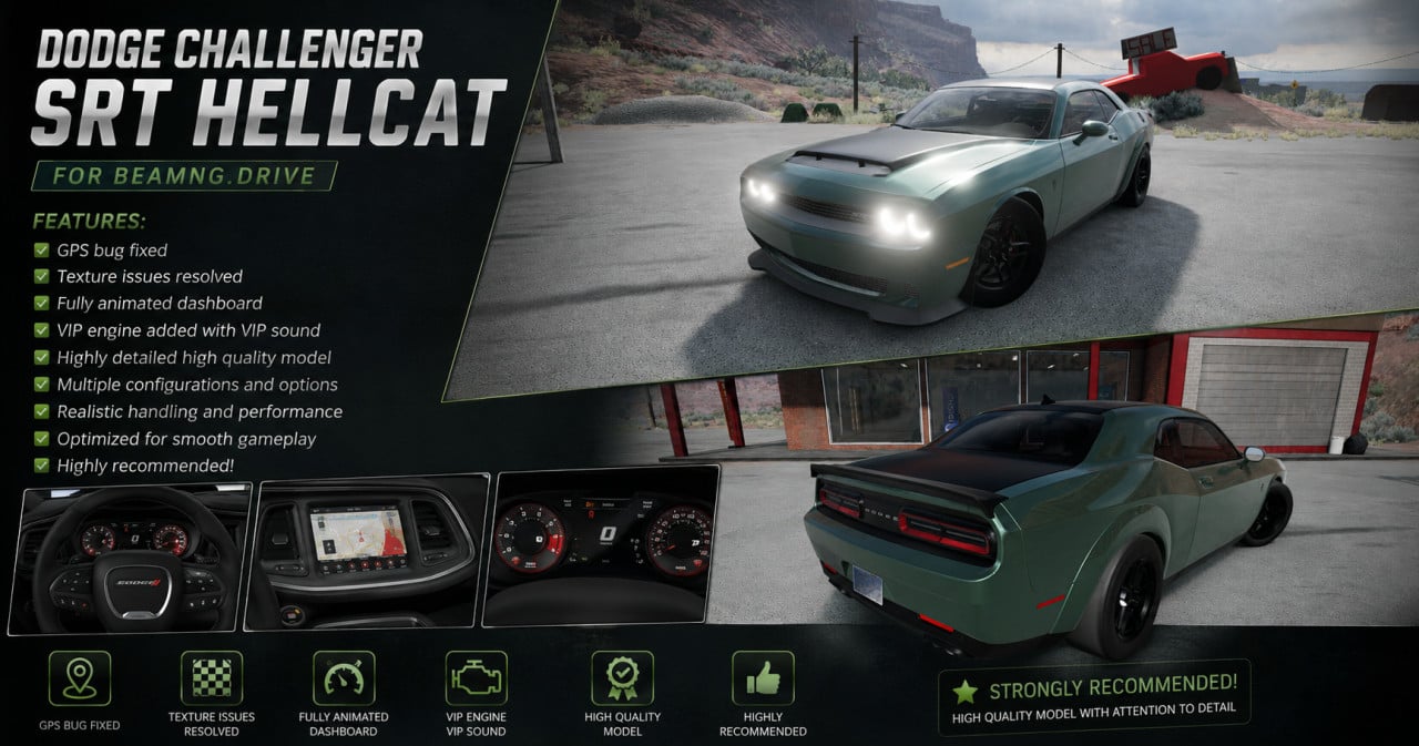 Dodge Challenger SRT Hellcat FIX+UPDATE