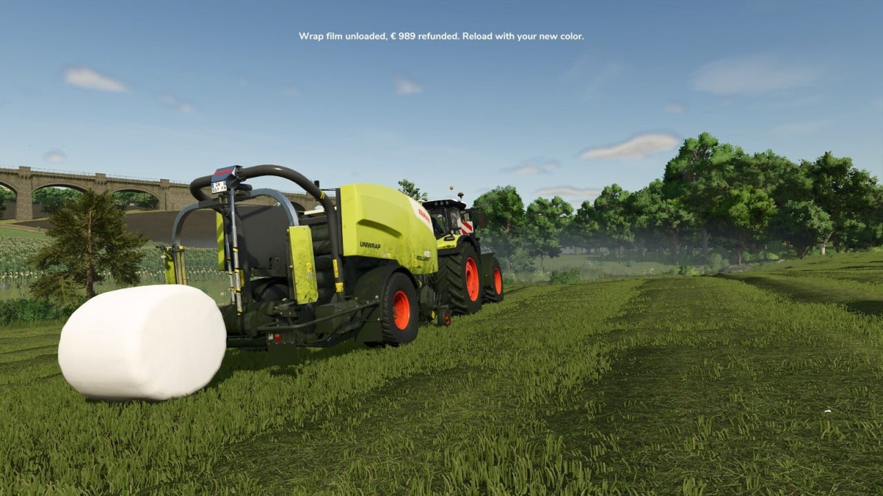 Unload Bale Wrap