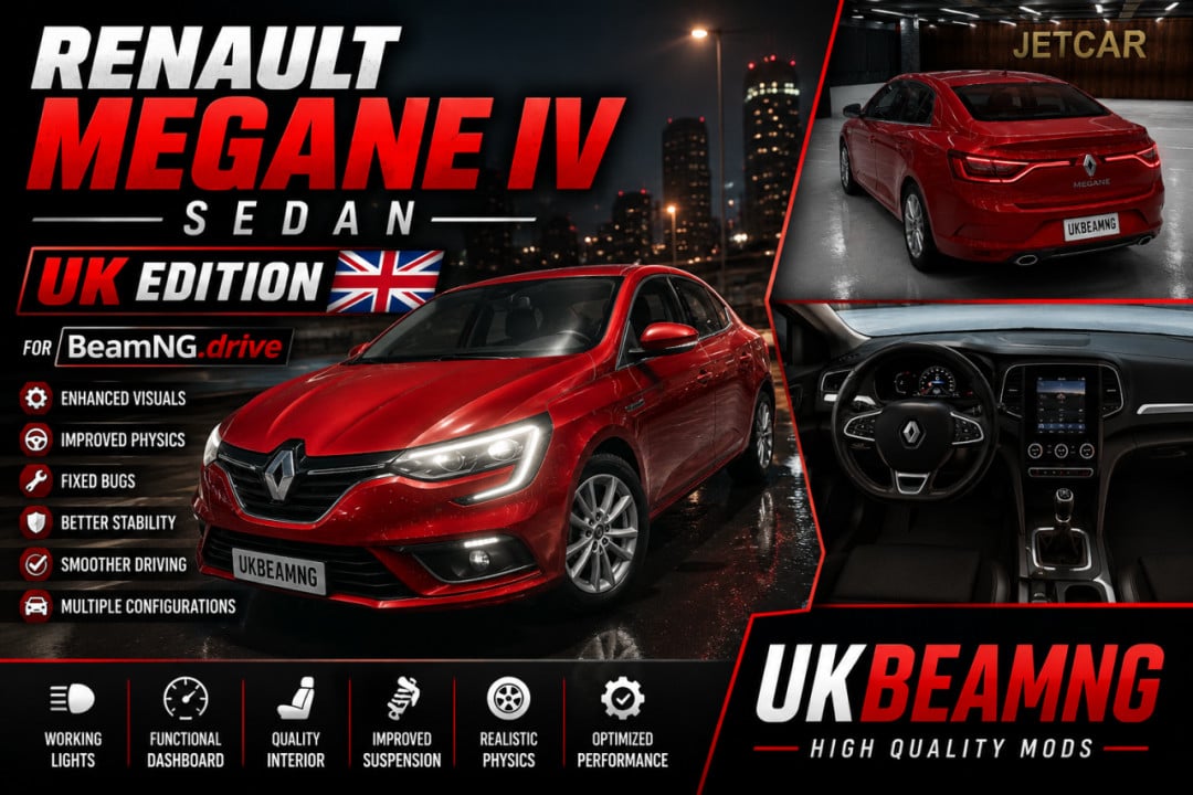 Renault Megane 4 Fixed & Improved UKBEAMNG