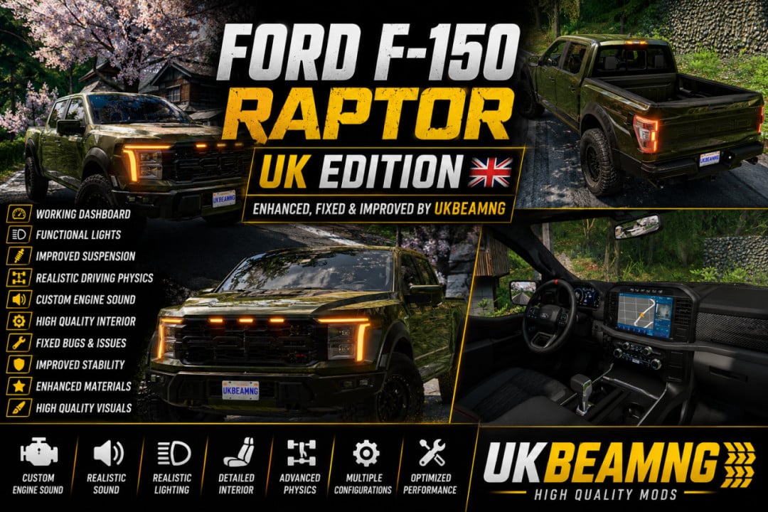 Ford F-150 Raptor FIX+UPDATE UKBEAMNG