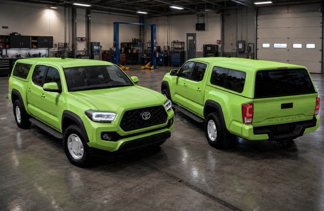 Toyota Tacoma With & Without Campershell